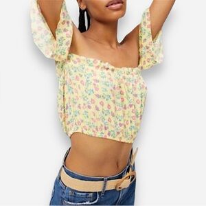🌸New🌸 Urban Renewal Recycled Floral Off-the-shoulder Crop top M/L